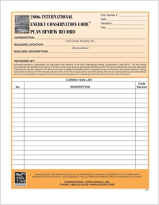 2006 International Energy Conservation Code Plan Review Records cover image - 2006 International Energy Conservation Code Plan Review Records